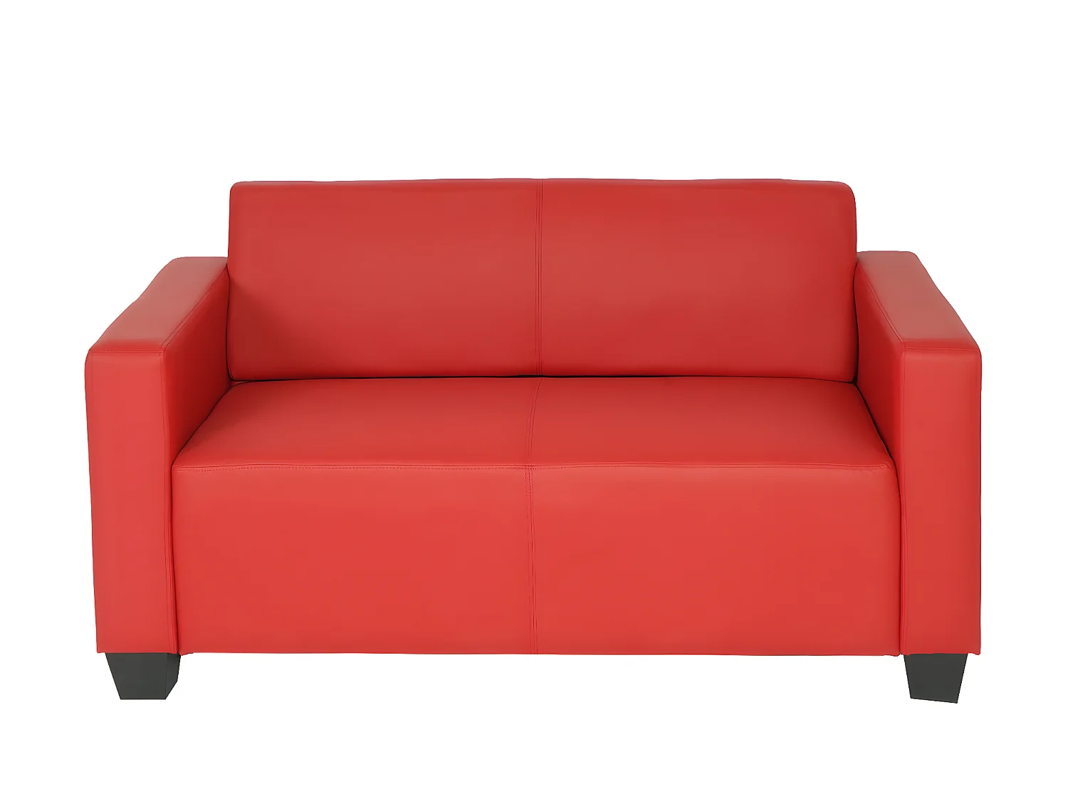 Sofa 2-osobowa Moncalieri imitacja skóry,  czerwony