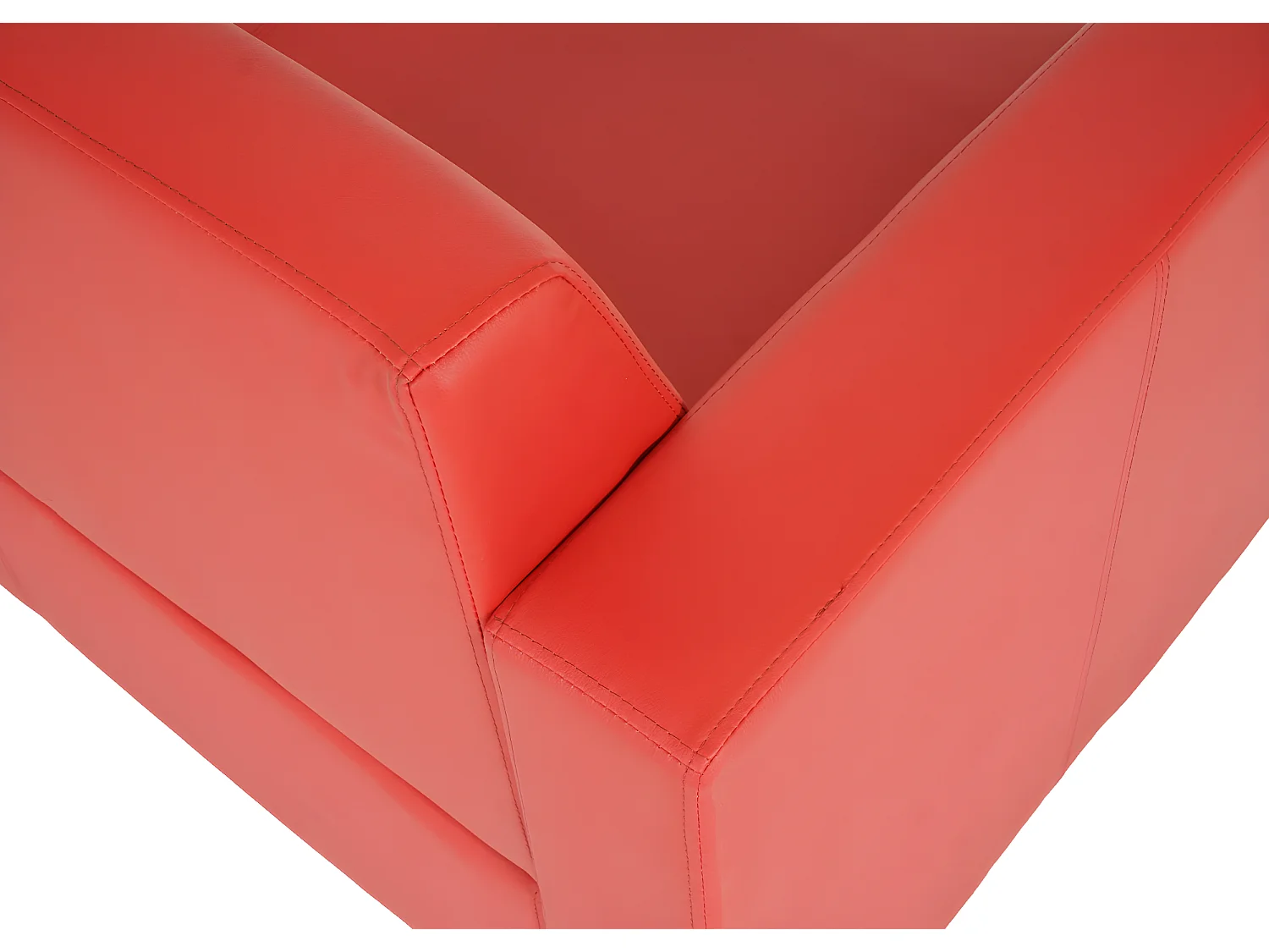 Sofa 2-osobowa Moncalieri imitacja skóry,  czerwony