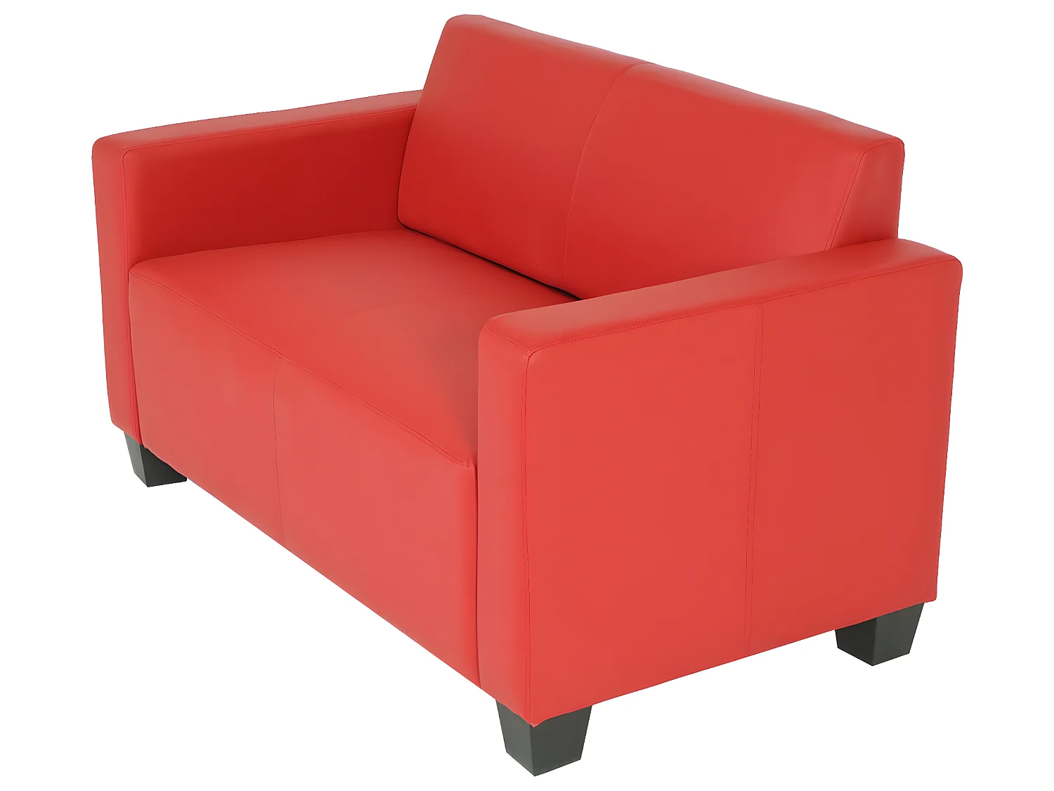 Sofa 2-osobowa Moncalieri imitacja skóry,  czerwony