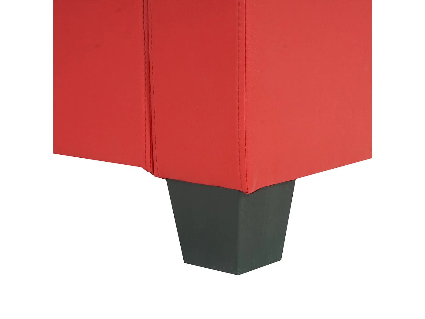 Sofa dwuosobowa Moncalieri ze sztucznej skóry,  czerwona