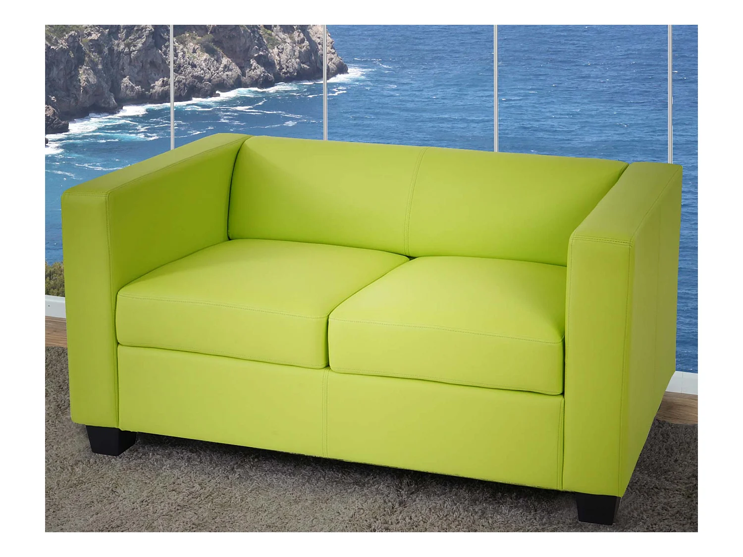 2-zitsbank Lille,  kunstleder, lichtgroen