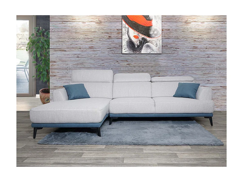 Sofa MCW-G44 w kształcie litery L,  lewy, jasnoszary
