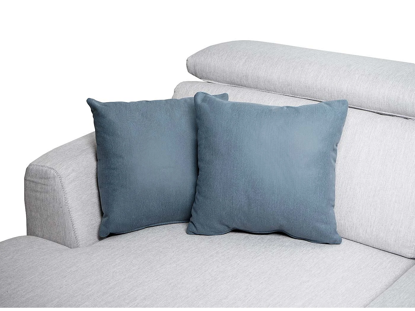 Sofa MCW-G44 L-Form, Links, hellgrau