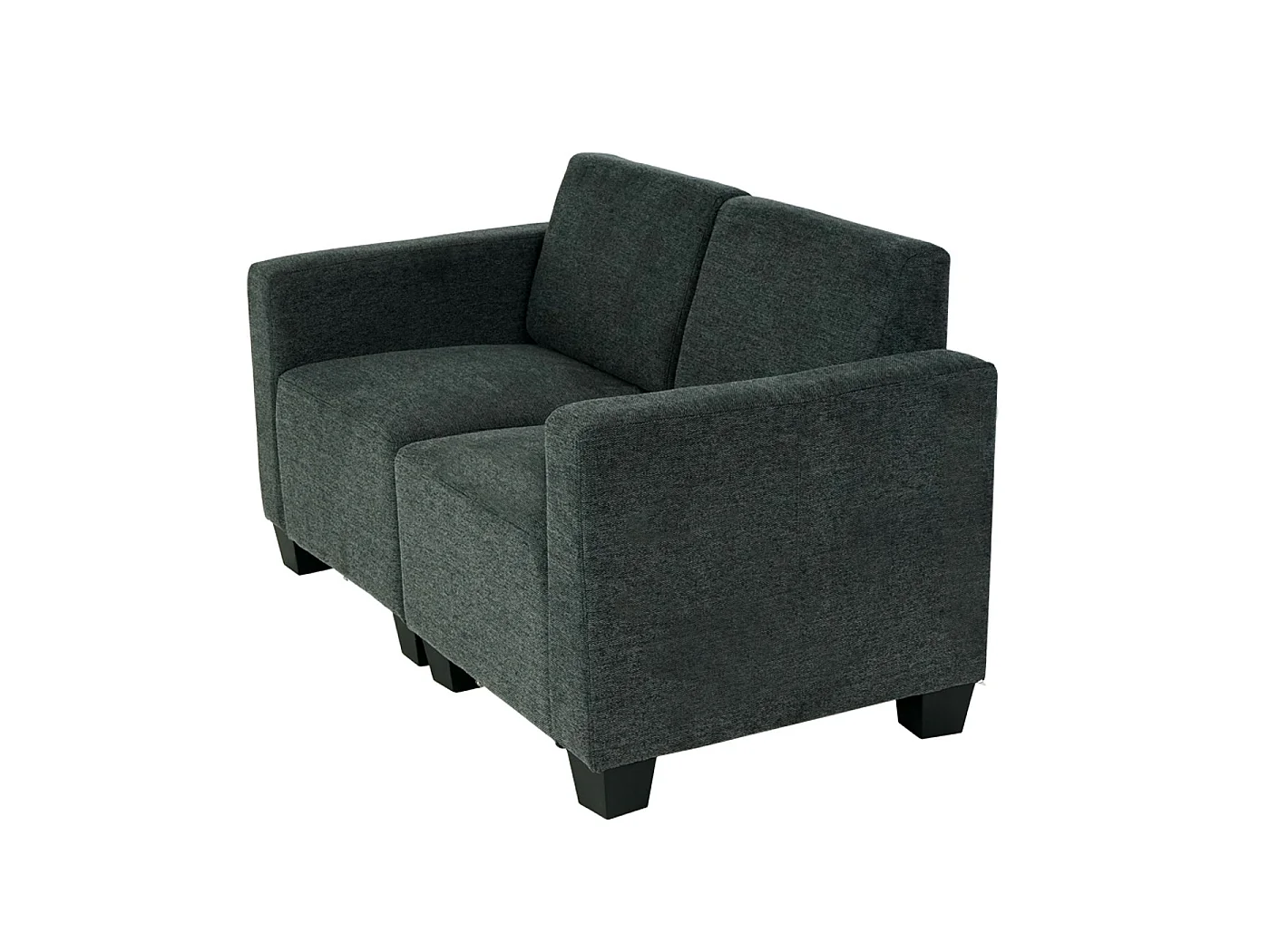 Modulaire 2-zitsbank Moncalieri,  antracietgrijs