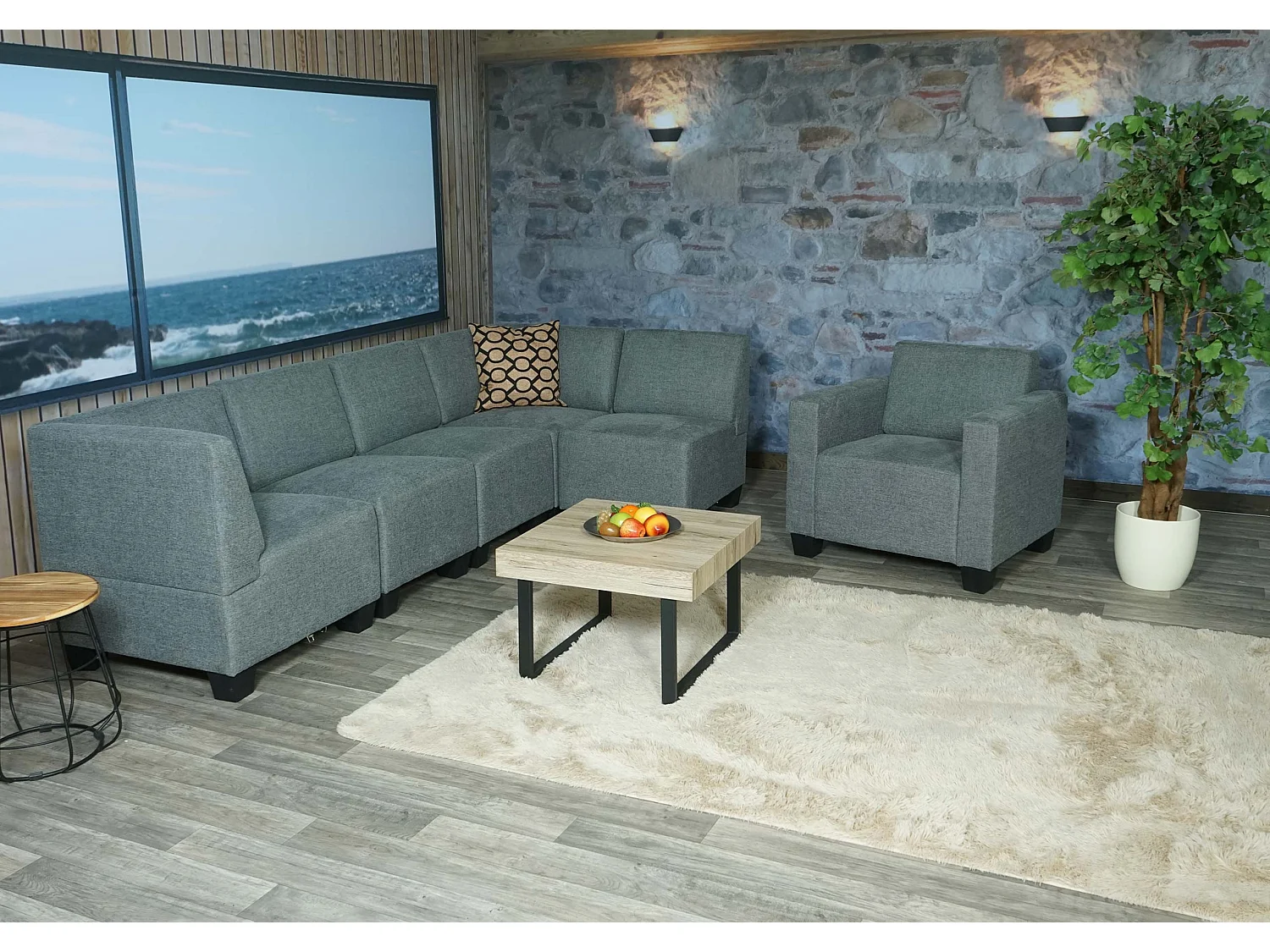 Système de canapés Moncalieri (7 pièces),  gris