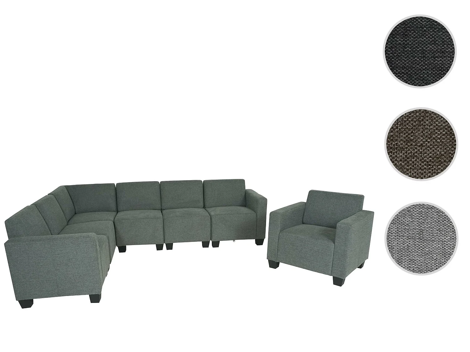 Système de canapés Moncalieri (7 pièces),  gris