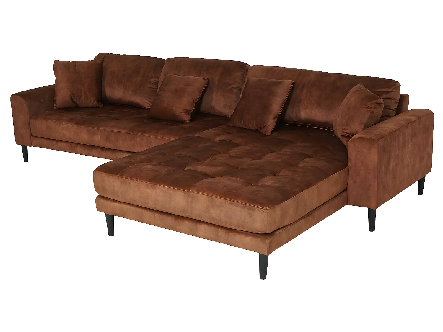 Ecksofa MCW-J54, Samt rost-rot