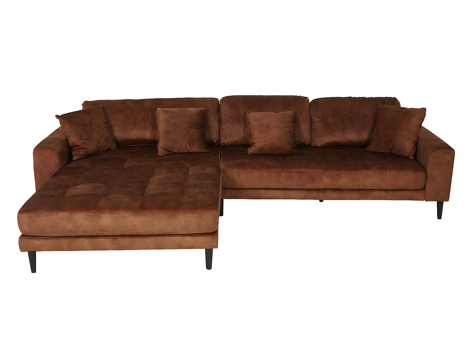 Ecksofa MCW-J54, Samt rost-rot