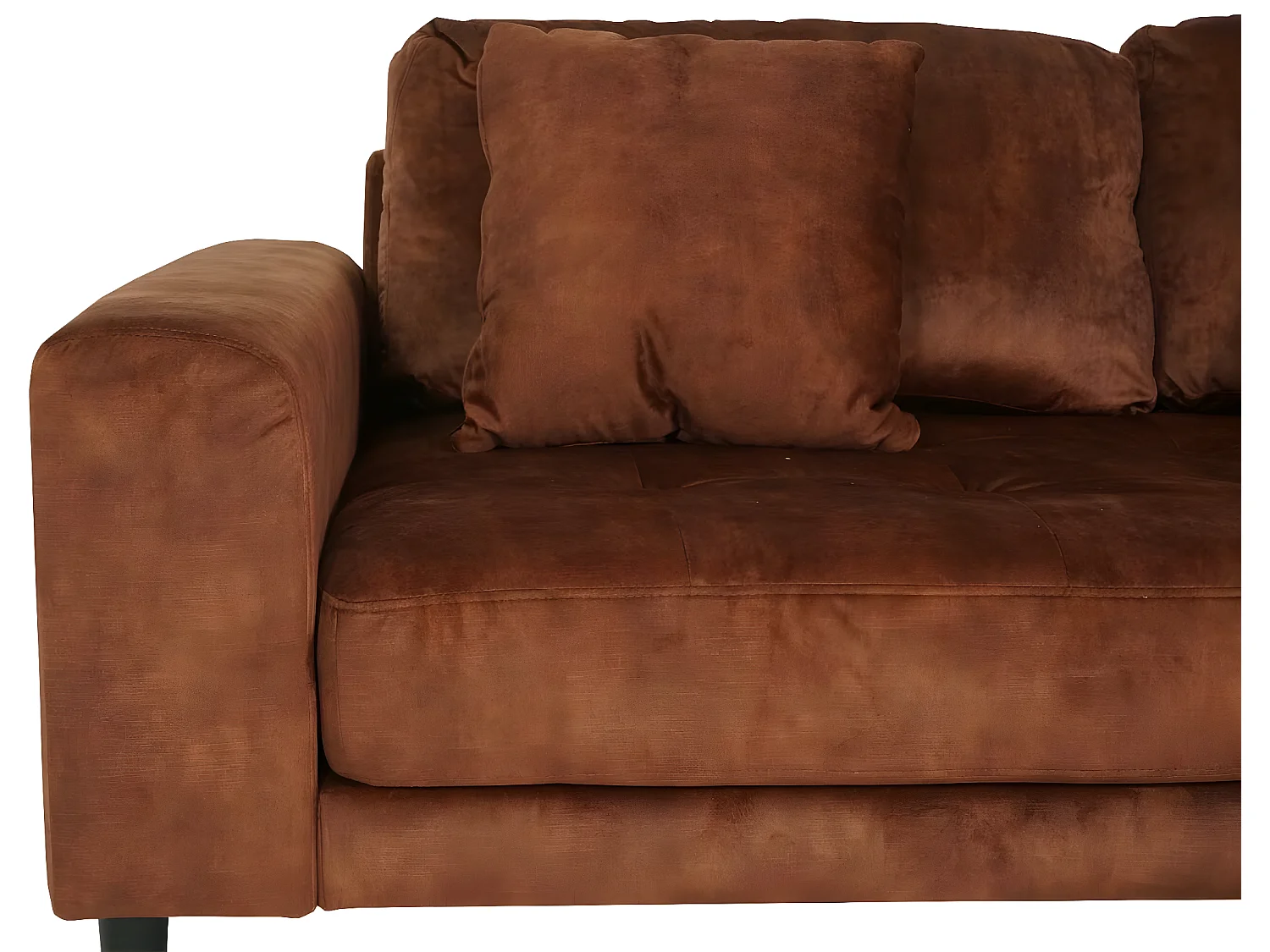 Ecksofa MCW-J54, Samt rost-rot
