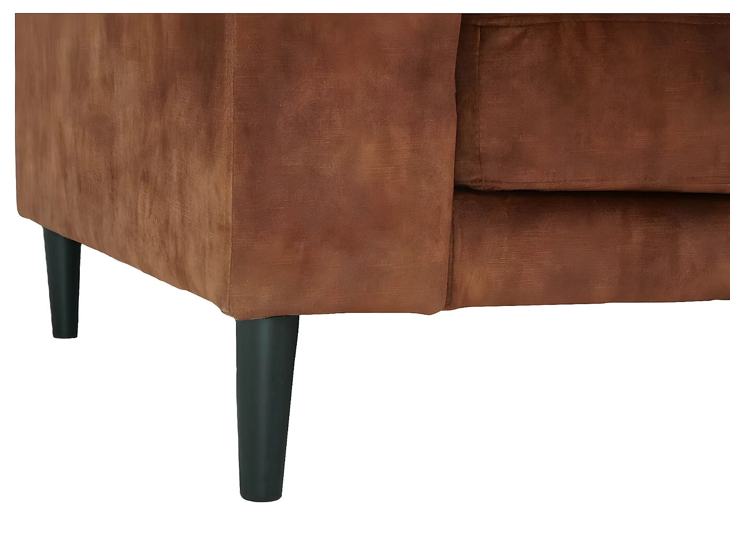 Ecksofa MCW-J54, Samt rost-rot