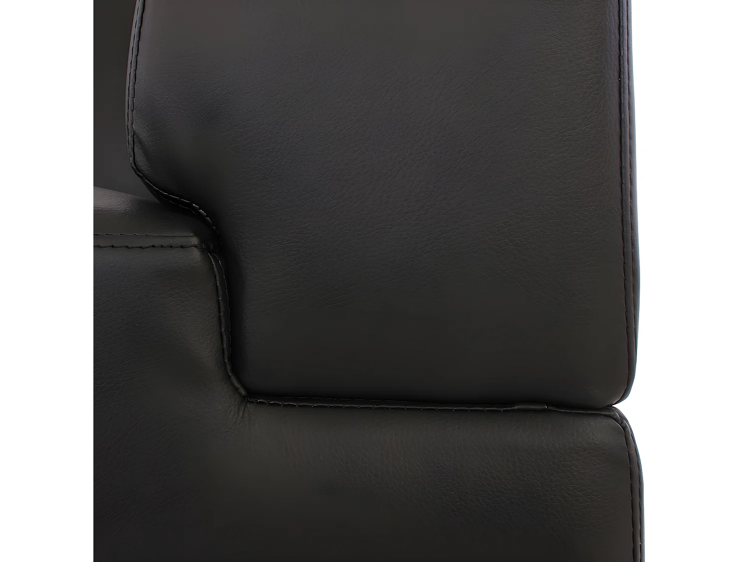 Modulaire 4 places Moncalieri,  noir, accoudoirs hauts