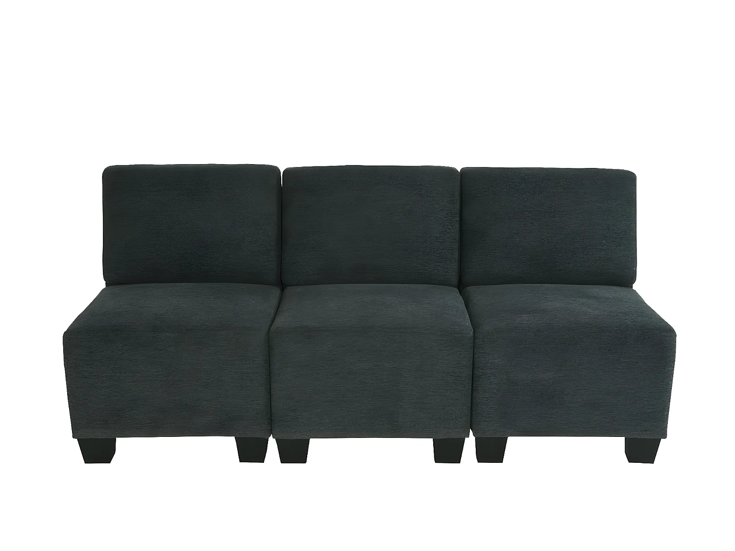 Sofá modular 3 plazas Moncalieri,  gris antracita, sin reposabrazos