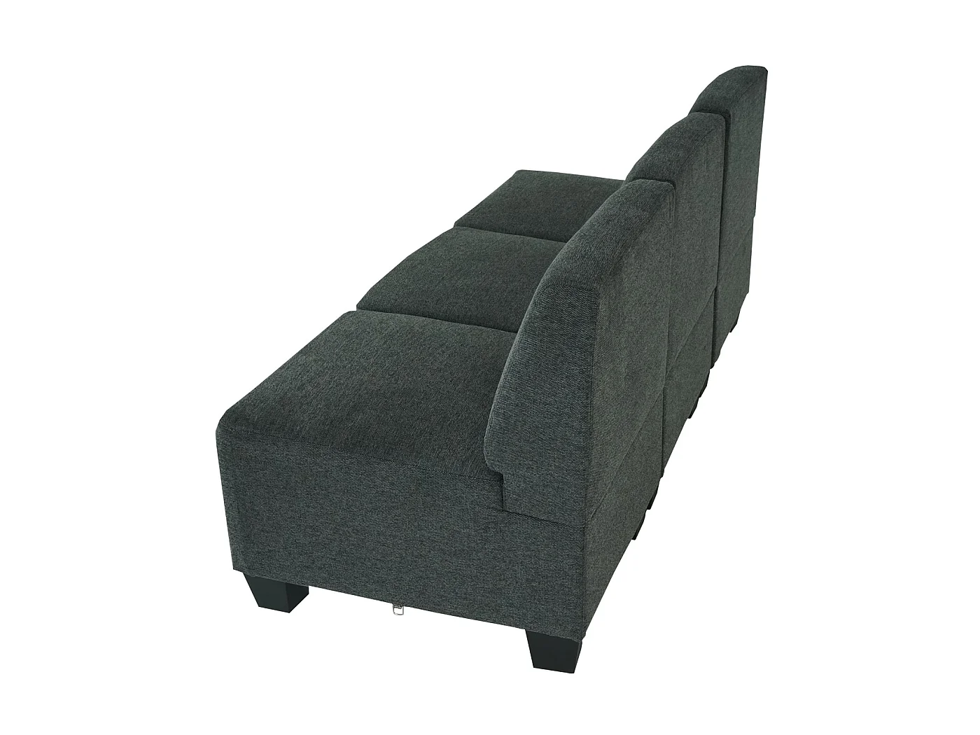 Modular Canapé 3 places Moncalieri,  gris anthracite, sans accoudoirs