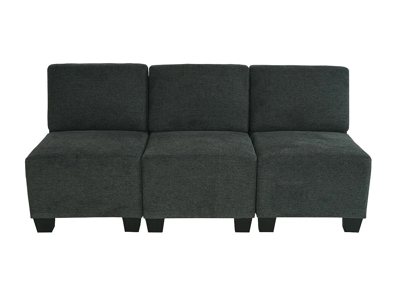 Modułowa sofa 3-osobowa Moncalieri,  antracytowo-szara, bez podłokietników