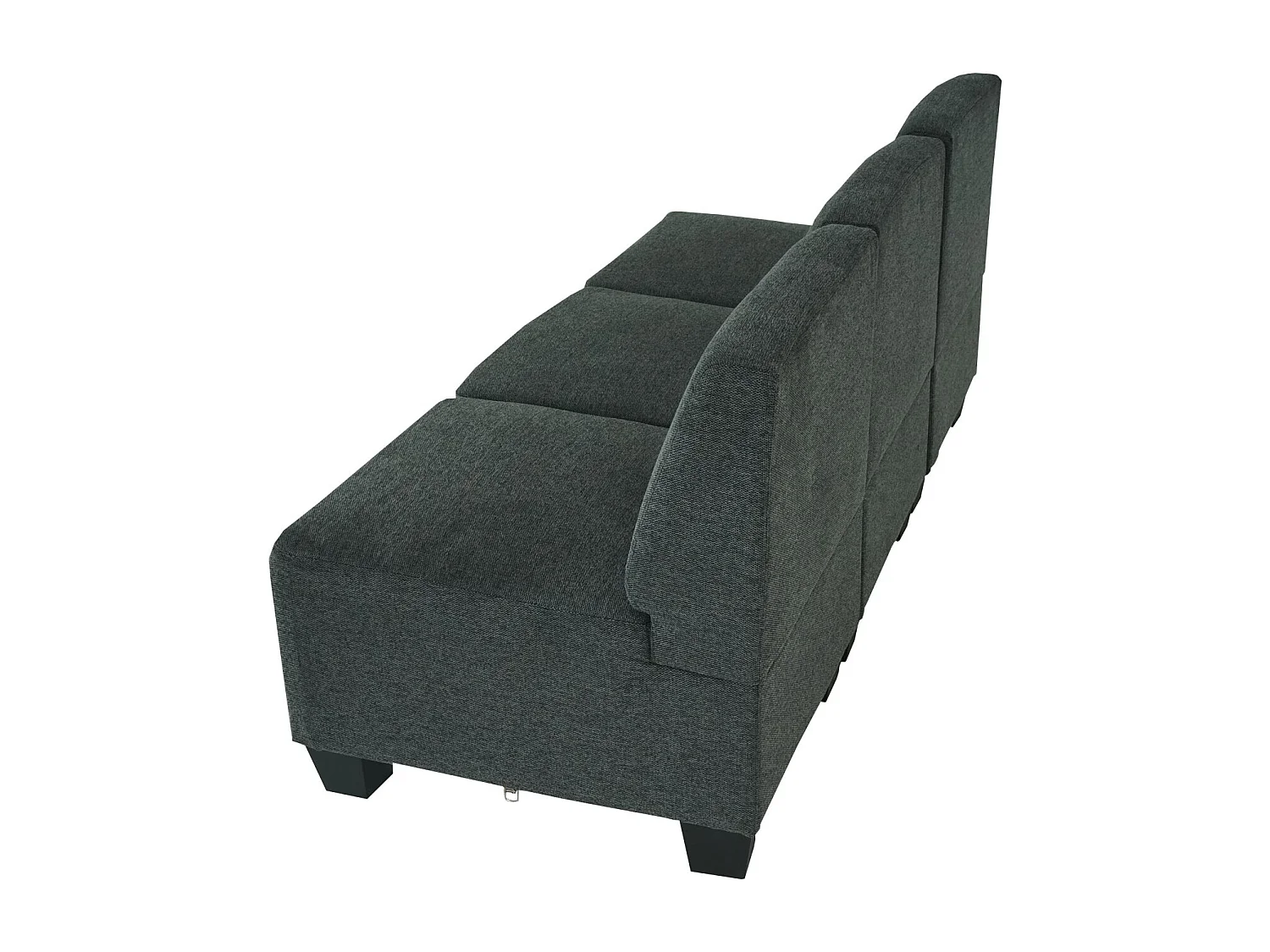 Modułowa sofa 3-osobowa Moncalieri,  antracytowo-szara, bez podłokietników