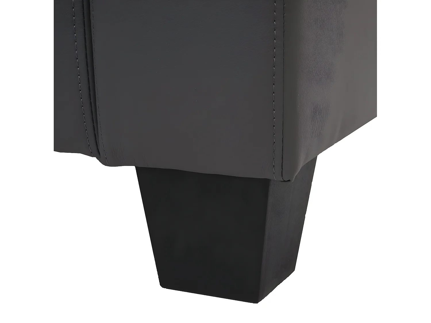 Sofa 3-osobowa Lille,  imitacja skóry, ciemnoszary