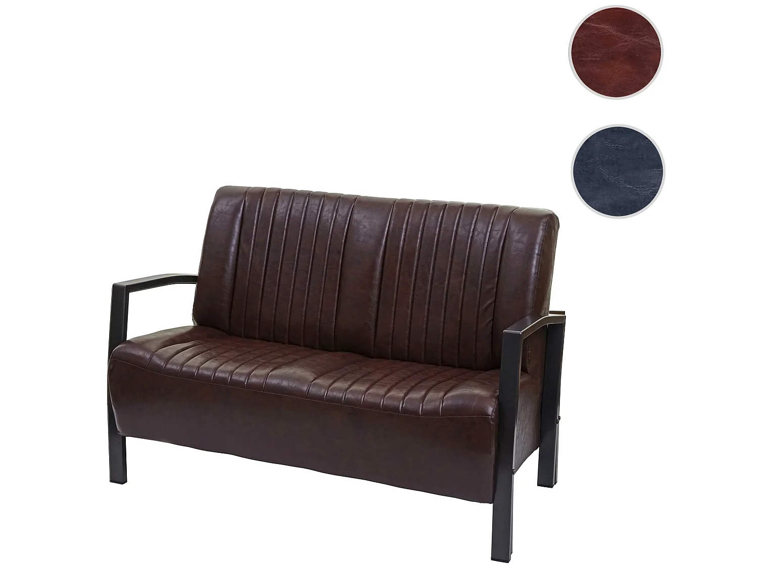 2er Sofa MCW-H10, Vintage braun