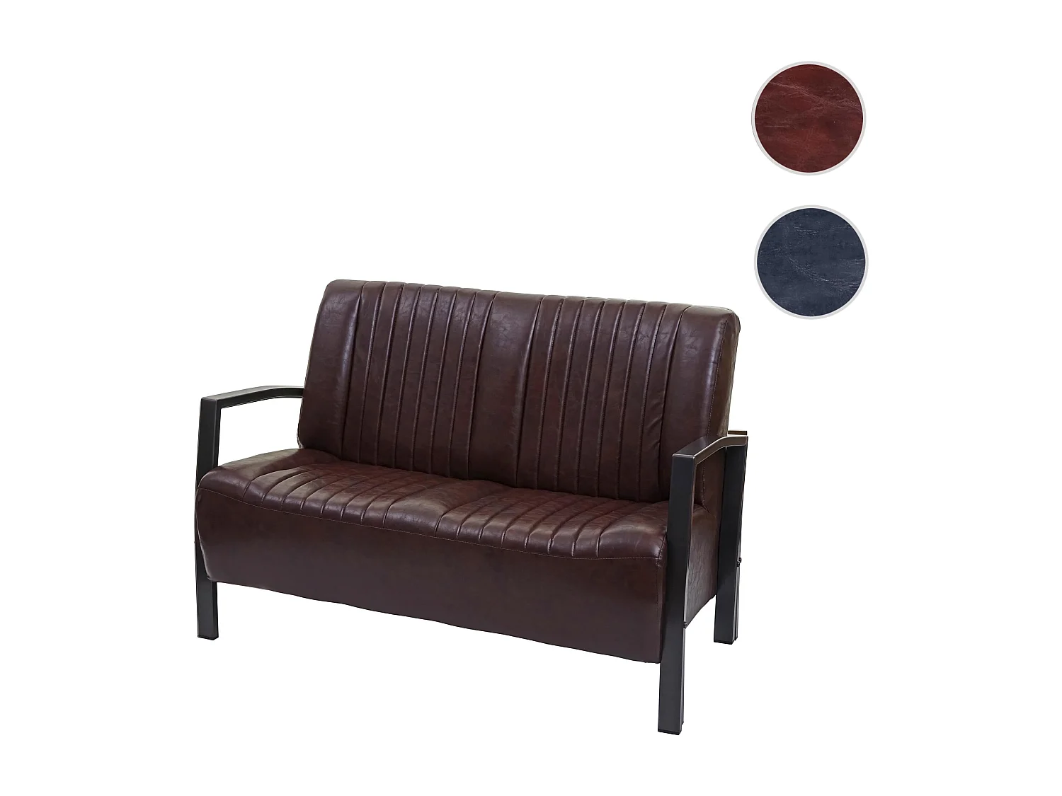 2er Sofa MCW-H10, Vintage braun