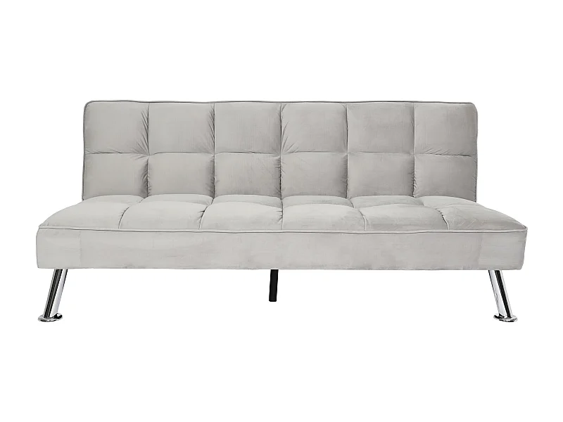 Sofa MCW-K21, Samt, grau