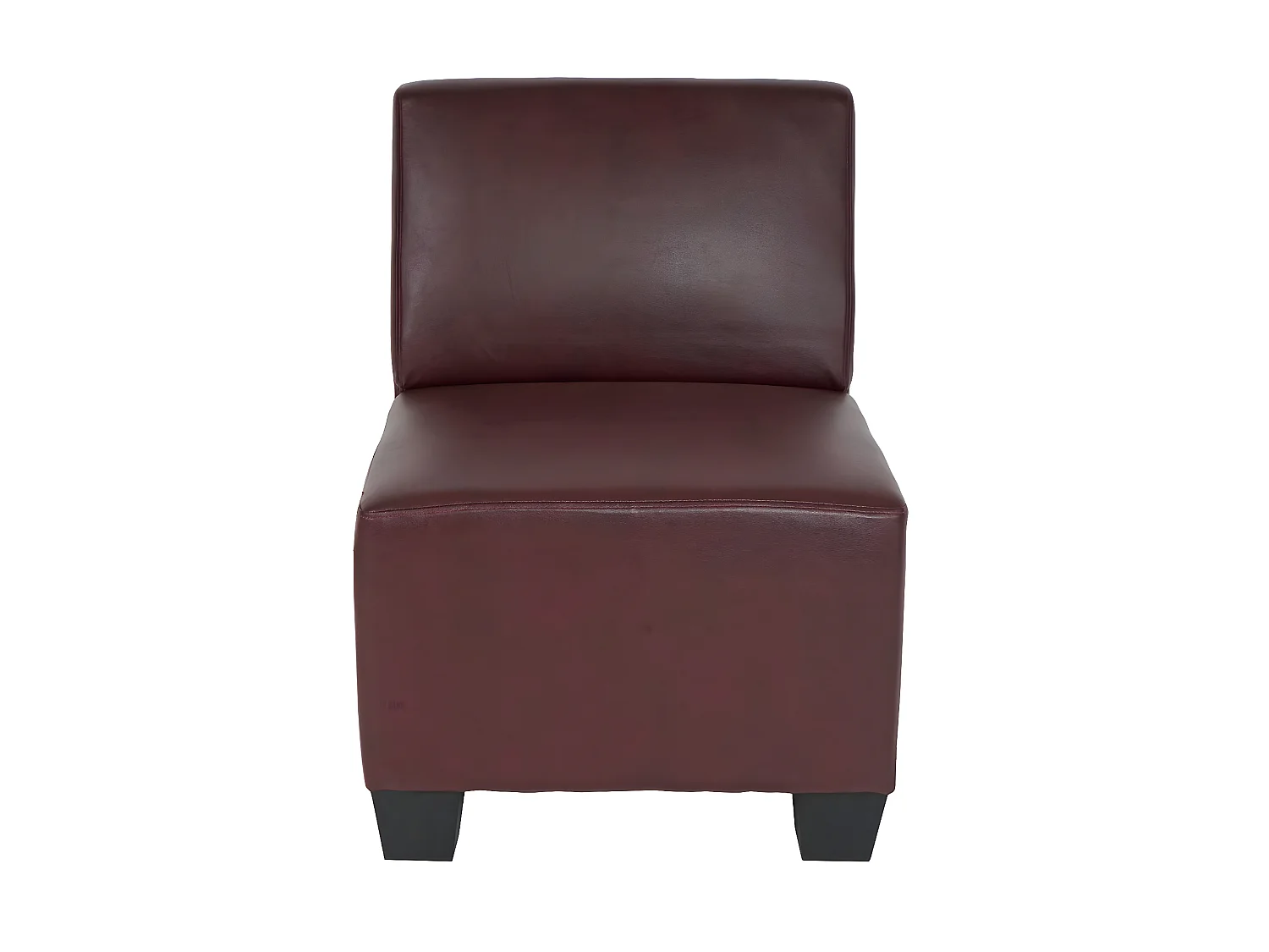 Salotto modulare componibile lounge moderno Lione N71 ecopelle divano 3 posti senza braccioli bordeaux