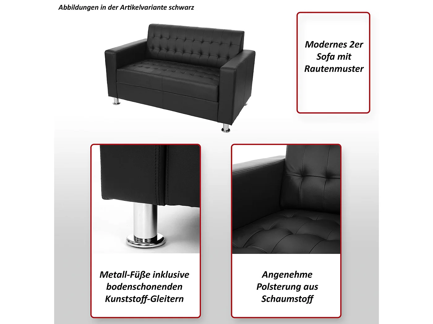 2-zitsbank Pori,  zwart