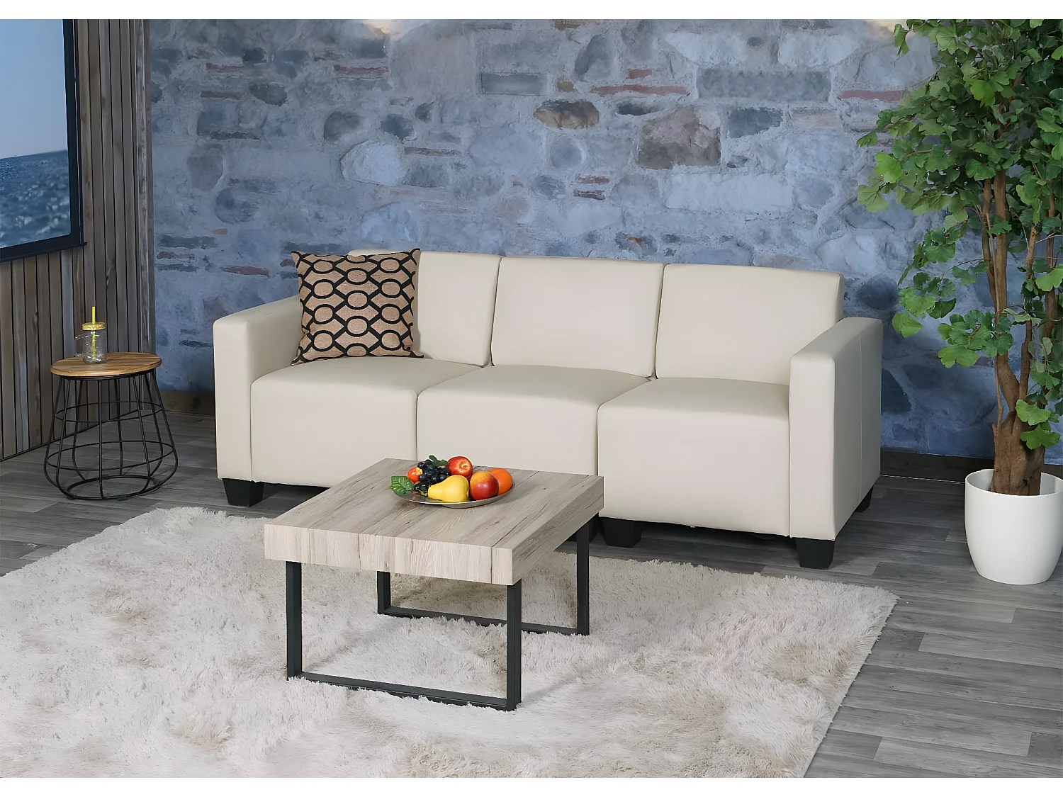 3-Sitzer Sofa Moncalieri, Creme