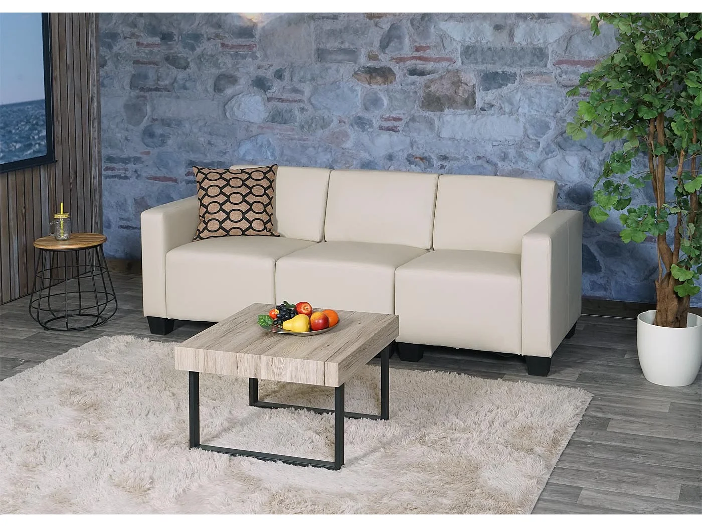 3-Sitzer Sofa Moncalieri, Creme