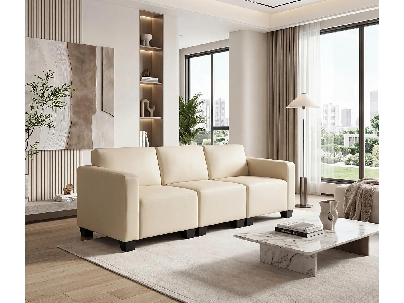 3-Sitzer Sofa Moncalieri, Creme