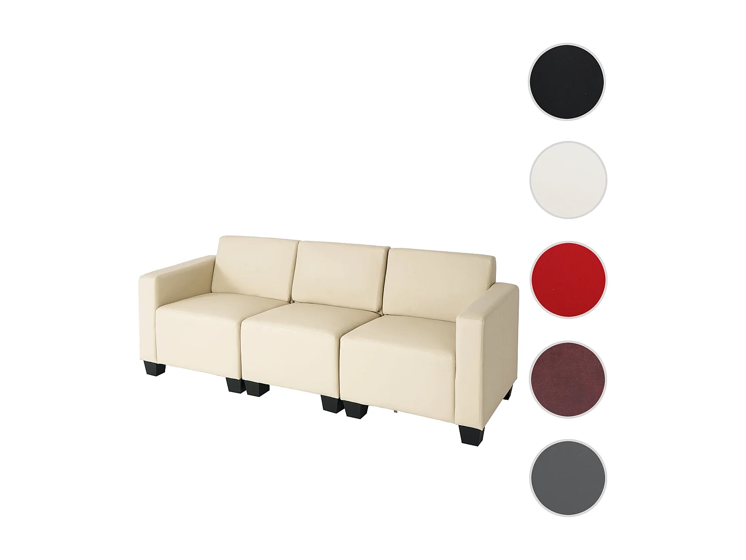 3-Sitzer Sofa Moncalieri, Creme