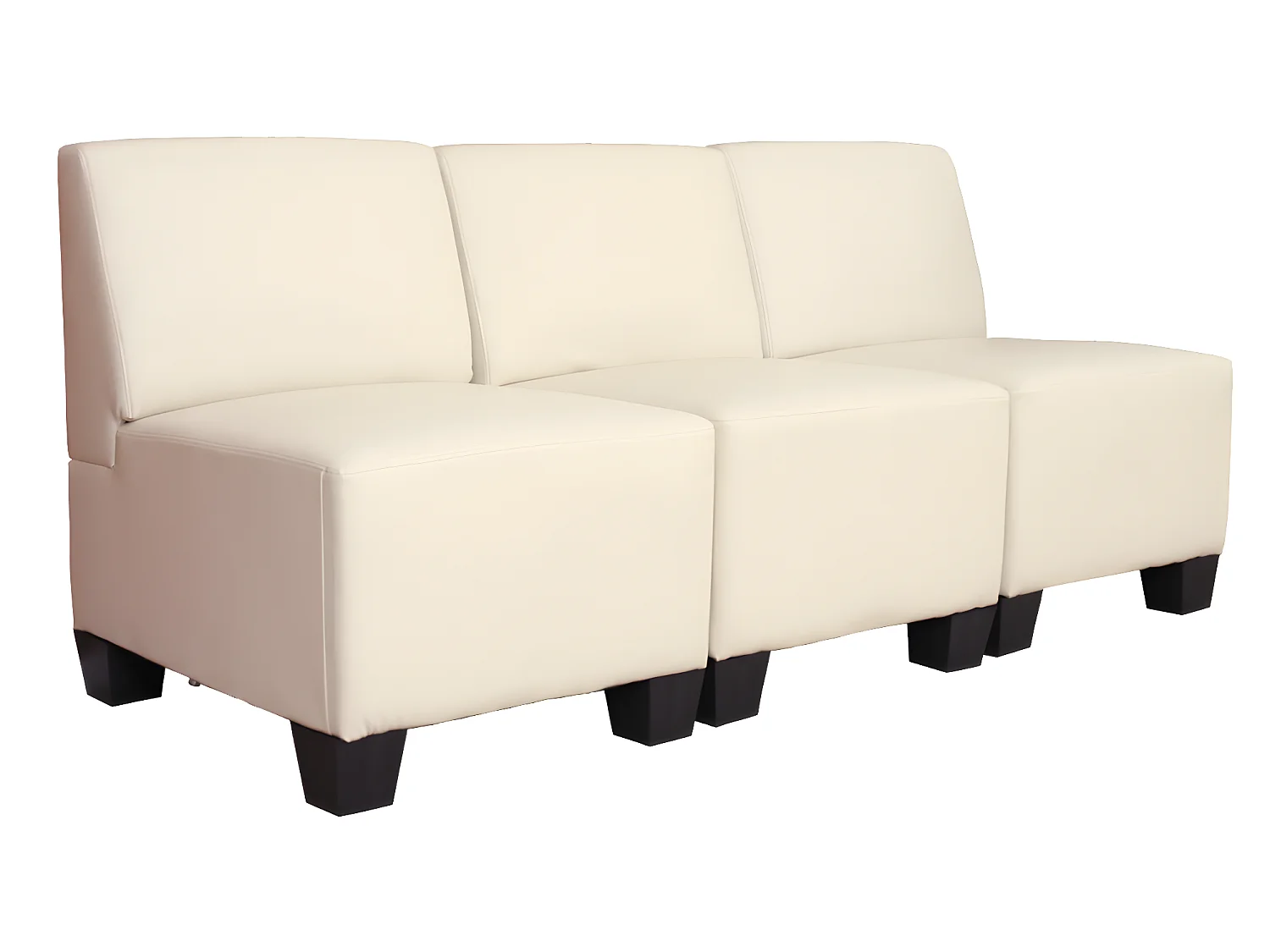 3-Sitzer Moncalieri, Creme, ohne Armlehnen