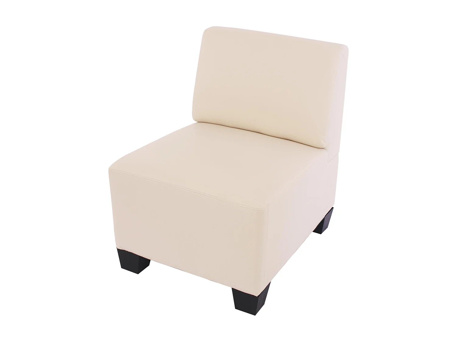 Canapé 3 places Moncalieri,  crème, sans accoudoirs