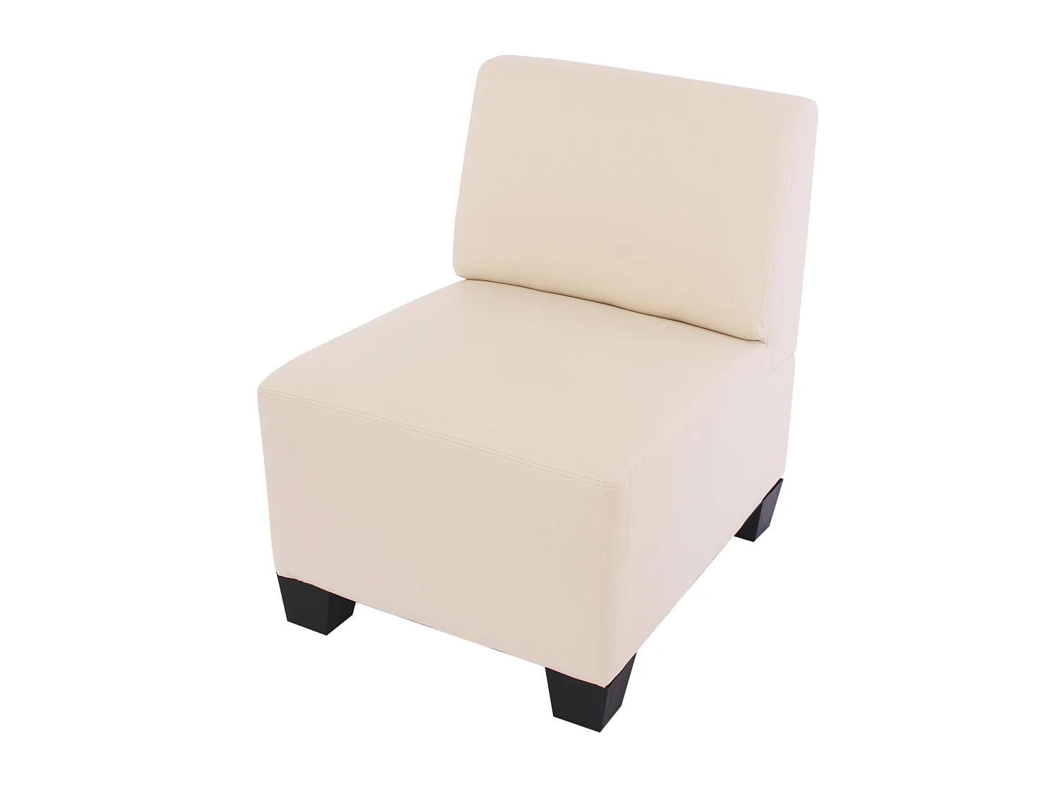 Canapé 3 places Moncalieri,  crème, sans accoudoirs