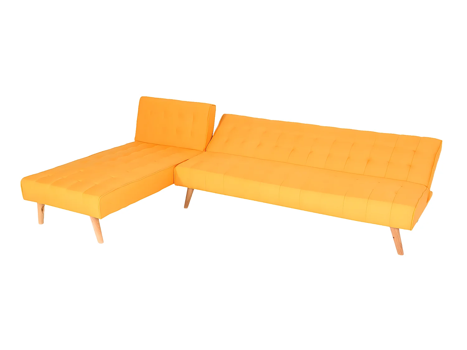 Sofa narożna MCW-K38,  żółty