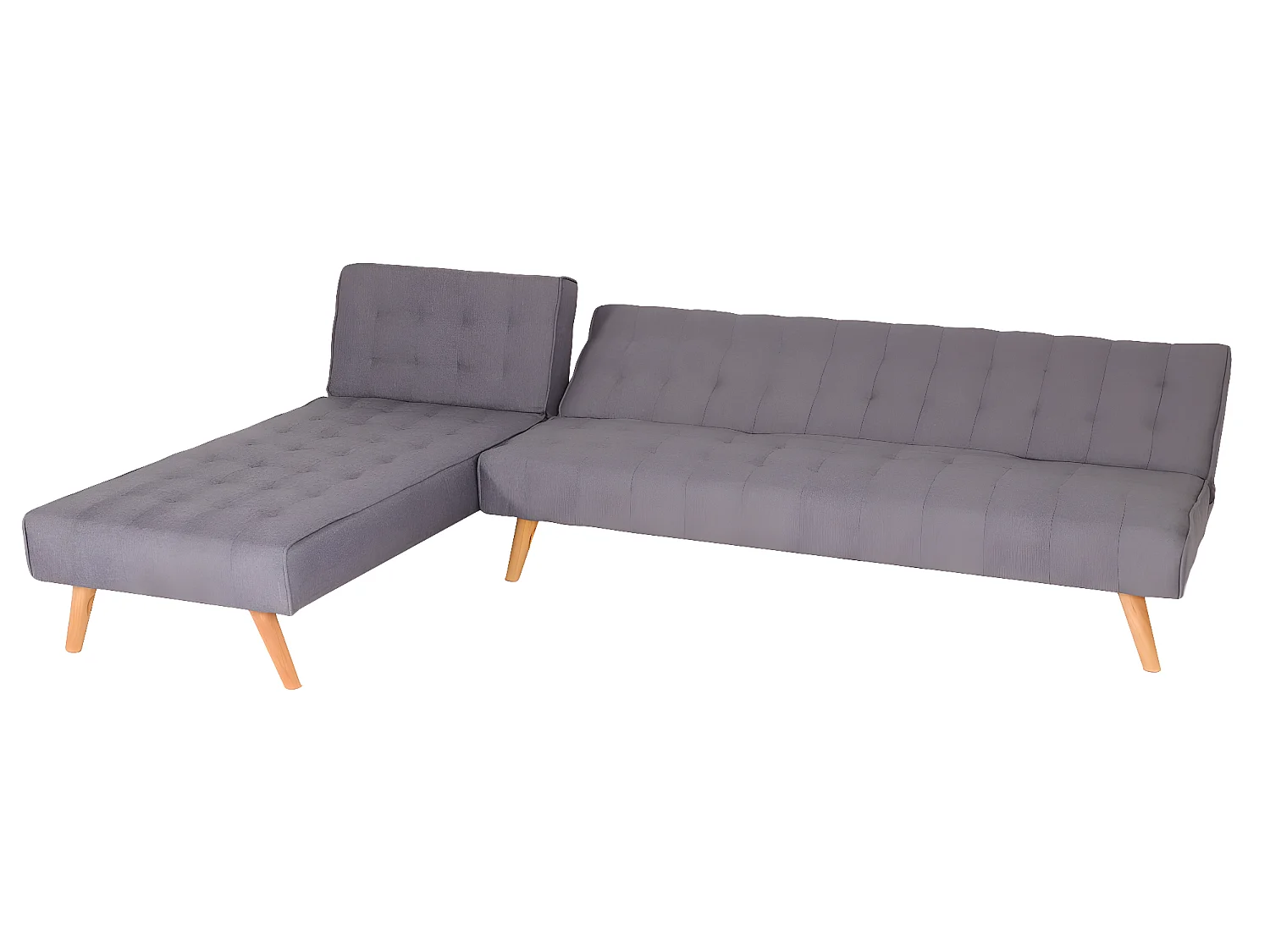 Ecksofa MCW-K38, Hellgrau