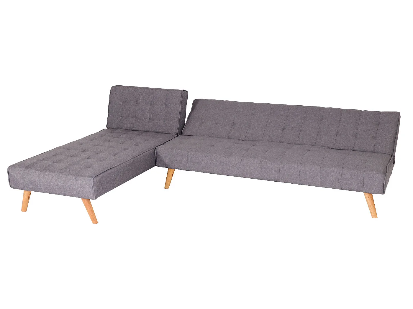Ecksofa MCW-K38, Hellgrau
