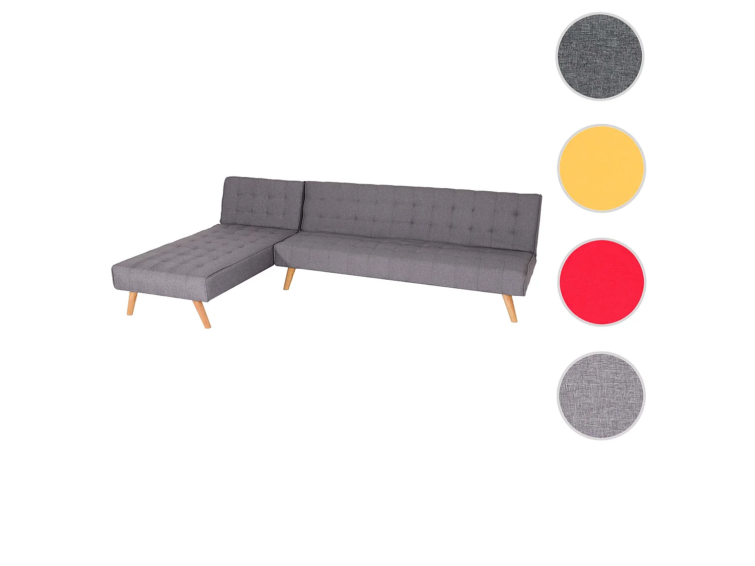 Ecksofa MCW-K38, Hellgrau