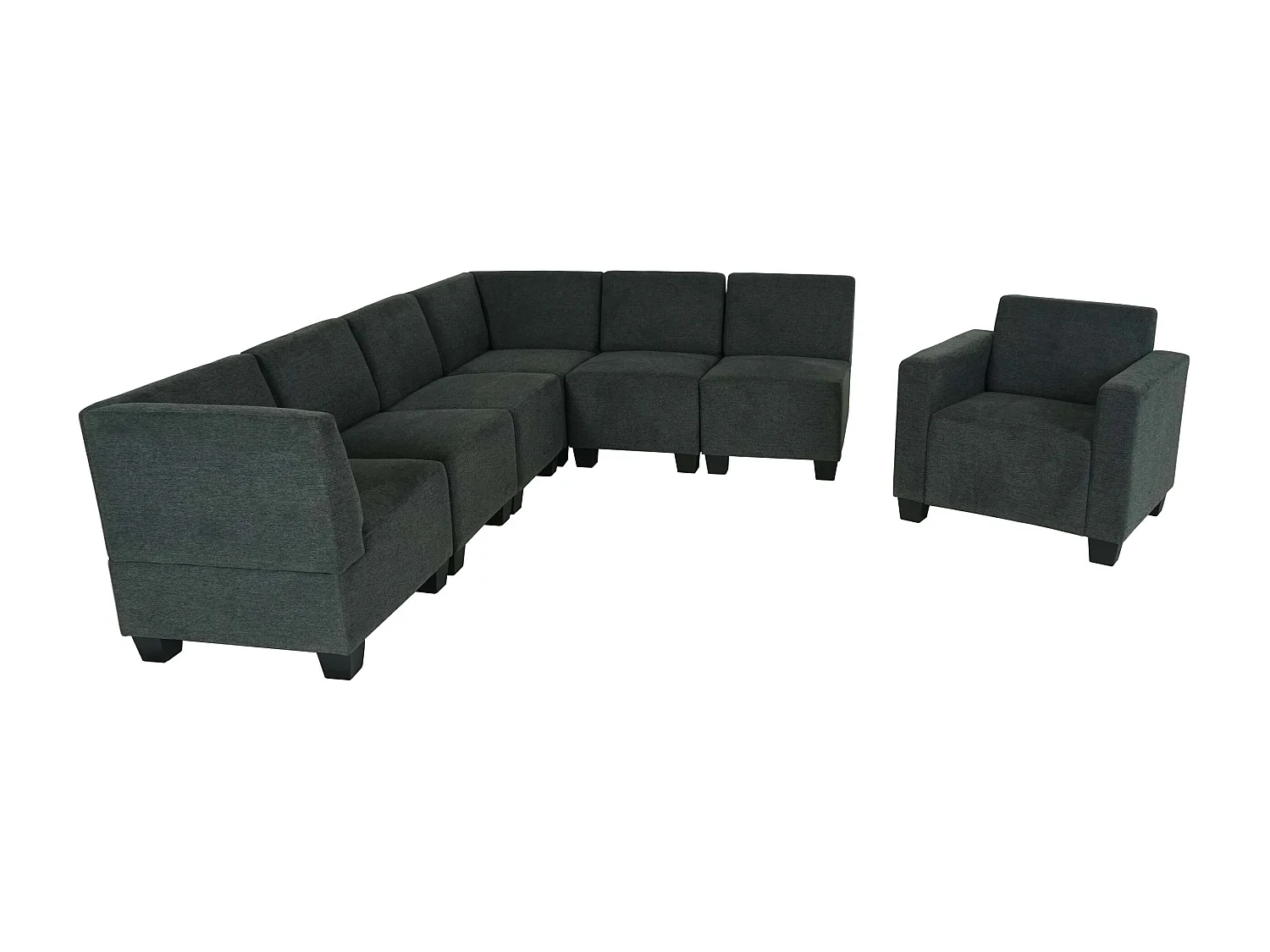 Système de canapés Moncalieri (7 pièces),  gris anthracite
