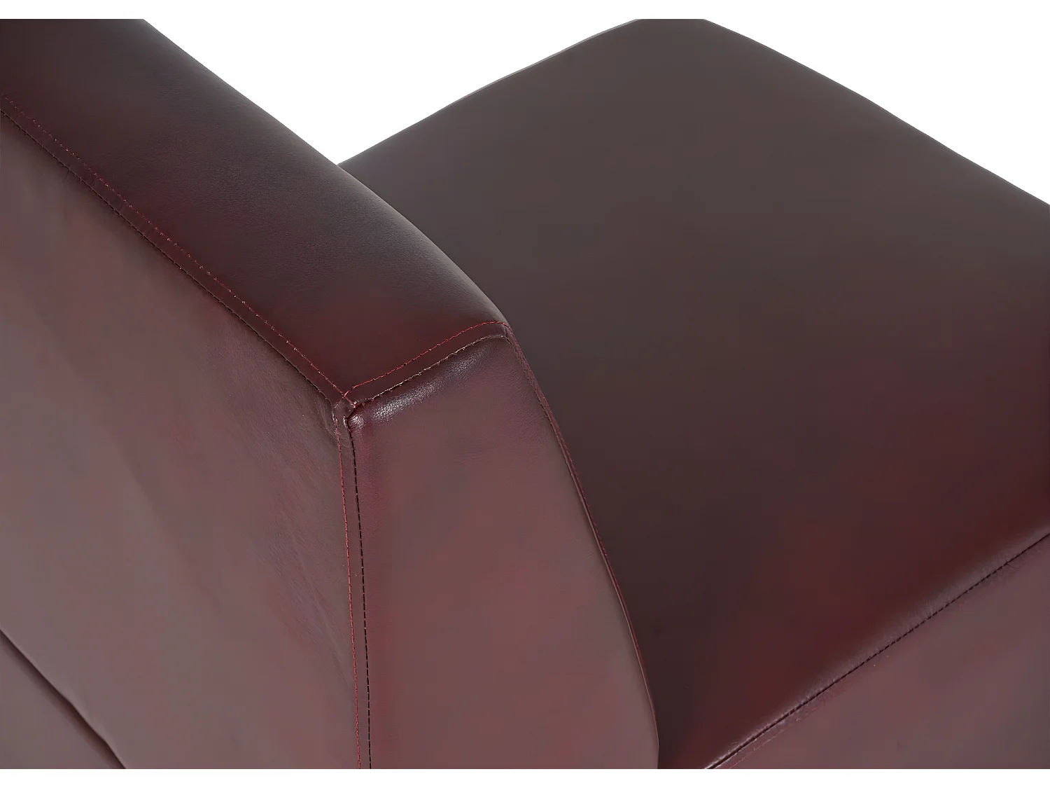 2-Sitzer Moncalieri, Rot-braun, ohne Armlehnen