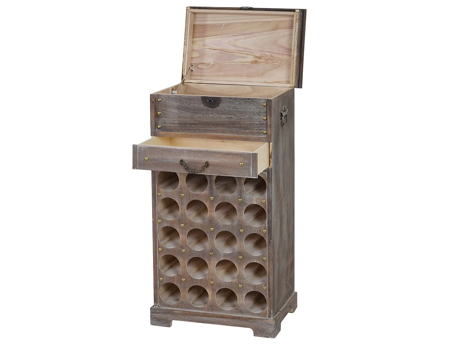 Weinregal Torre  H323, Braun