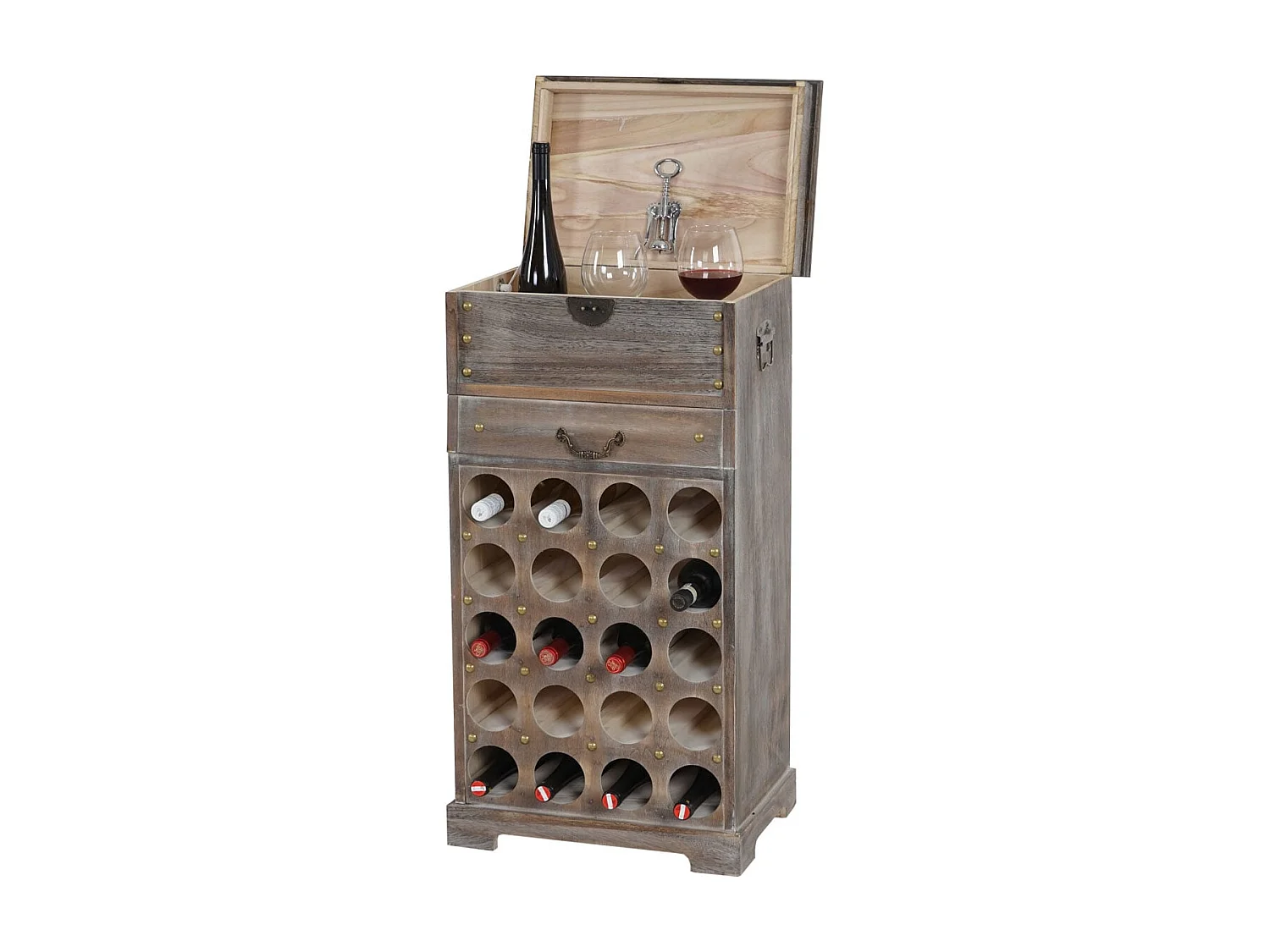 Weinregal Torre  H323, Braun