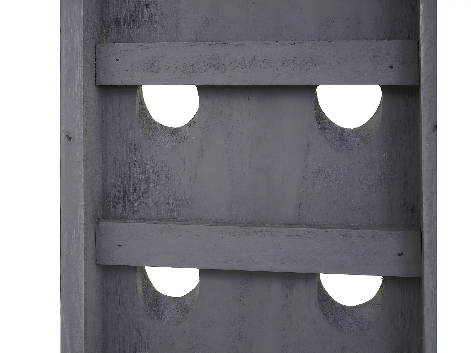 Serie Vintage portabottiglie MCW-C54 legno paulonia 120x22x5cm grigio