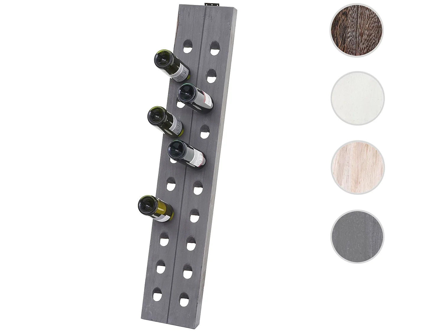 Serie Vintage portabottiglie MCW-C54 legno paulonia 120x22x5cm grigio