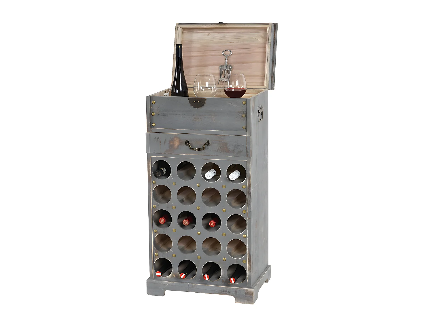 Casier à vin Torre H323,  gris