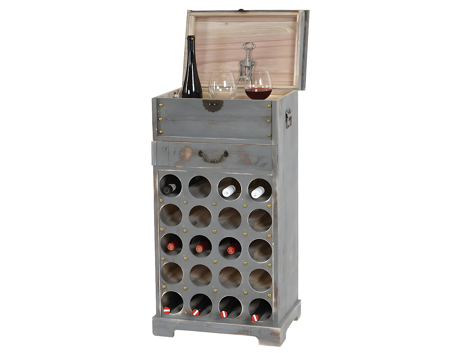 Casier à vin Torre H323,  gris