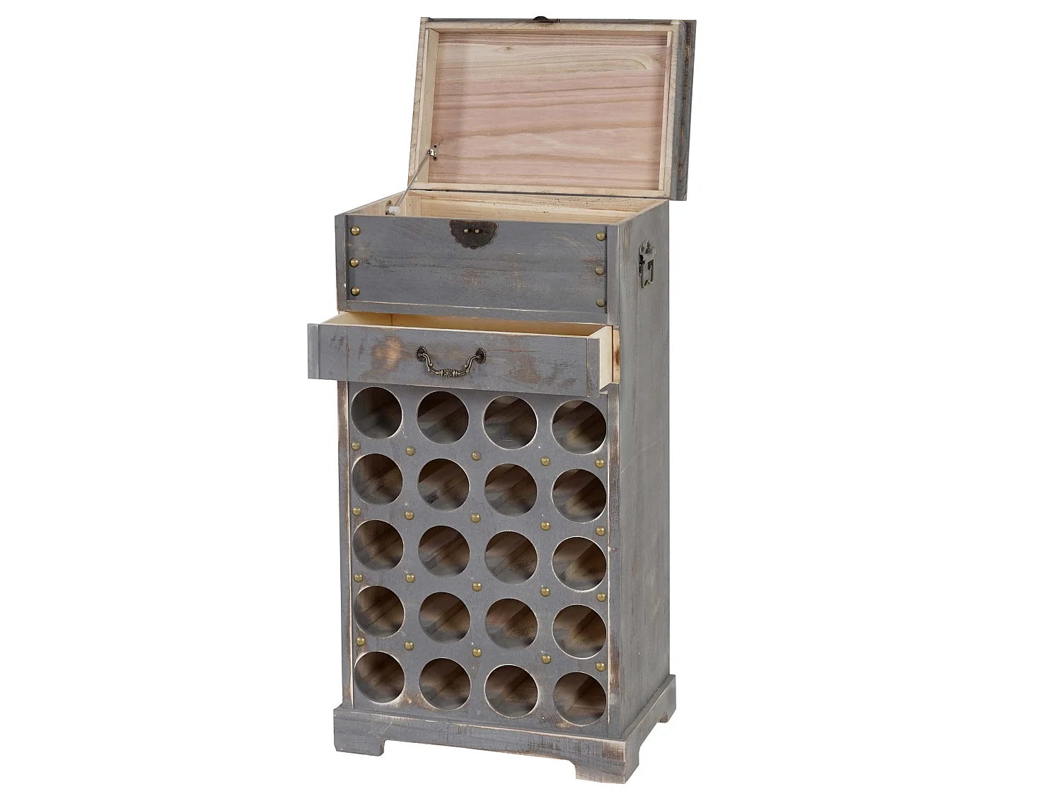 Weinregal Torre  H323, Grau