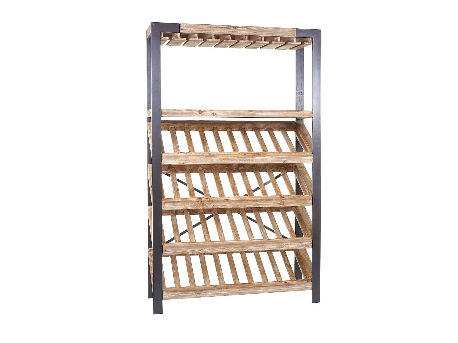 Weinregal MCW-D60, Flaschenregal Flaschenhalter Barschrank Weinständer für 40 Flaschen, Massivholz MVG 189x114x39cm