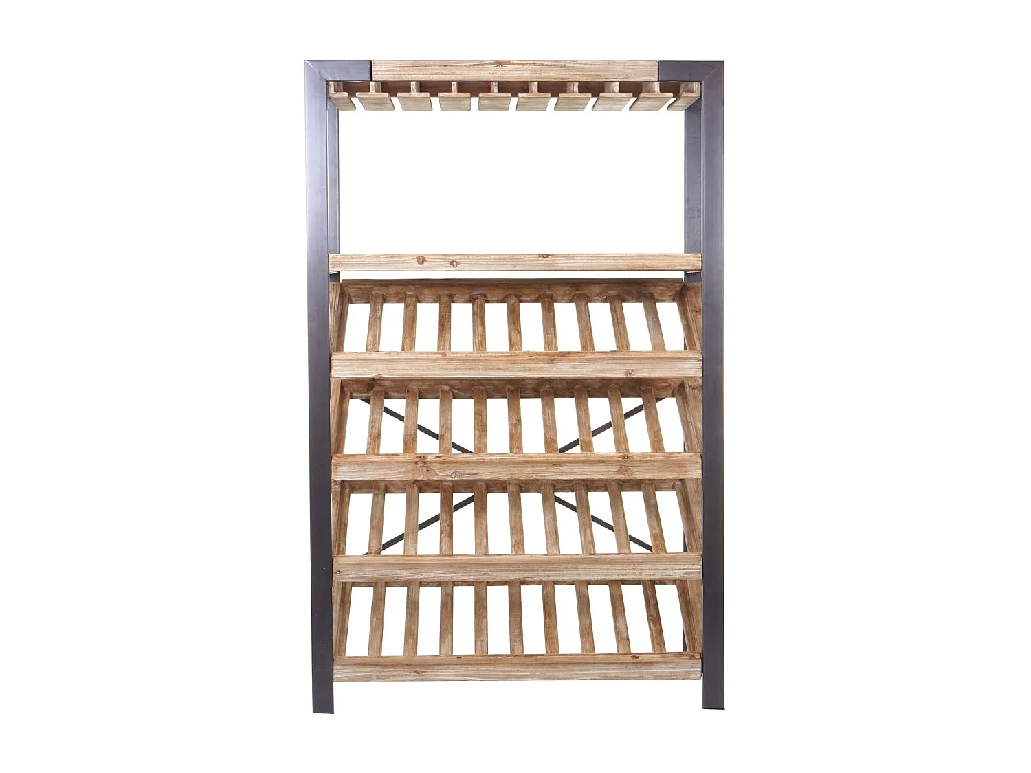 Weinregal MCW-D60, Flaschenregal Flaschenhalter Barschrank Weinständer für 40 Flaschen, Massivholz MVG 189x114x39cm