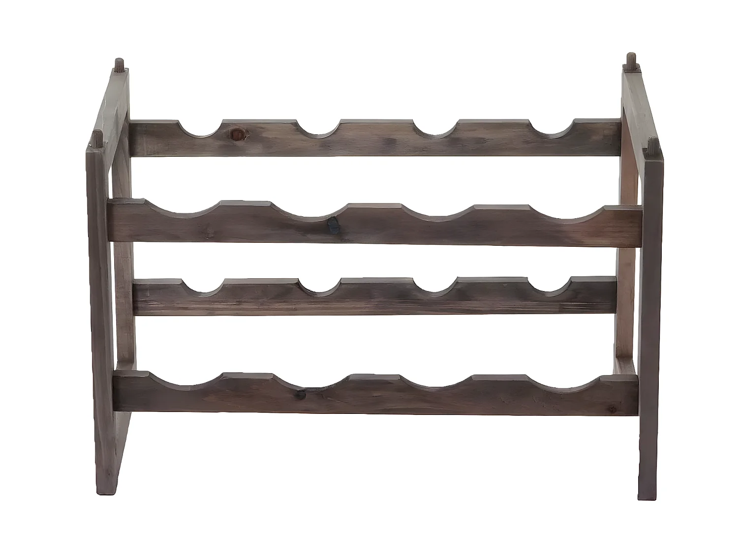 Portabottiglie MCW-B58 legno impilabile 2 ripiani 26x41x24cm ~ 1 pezzo