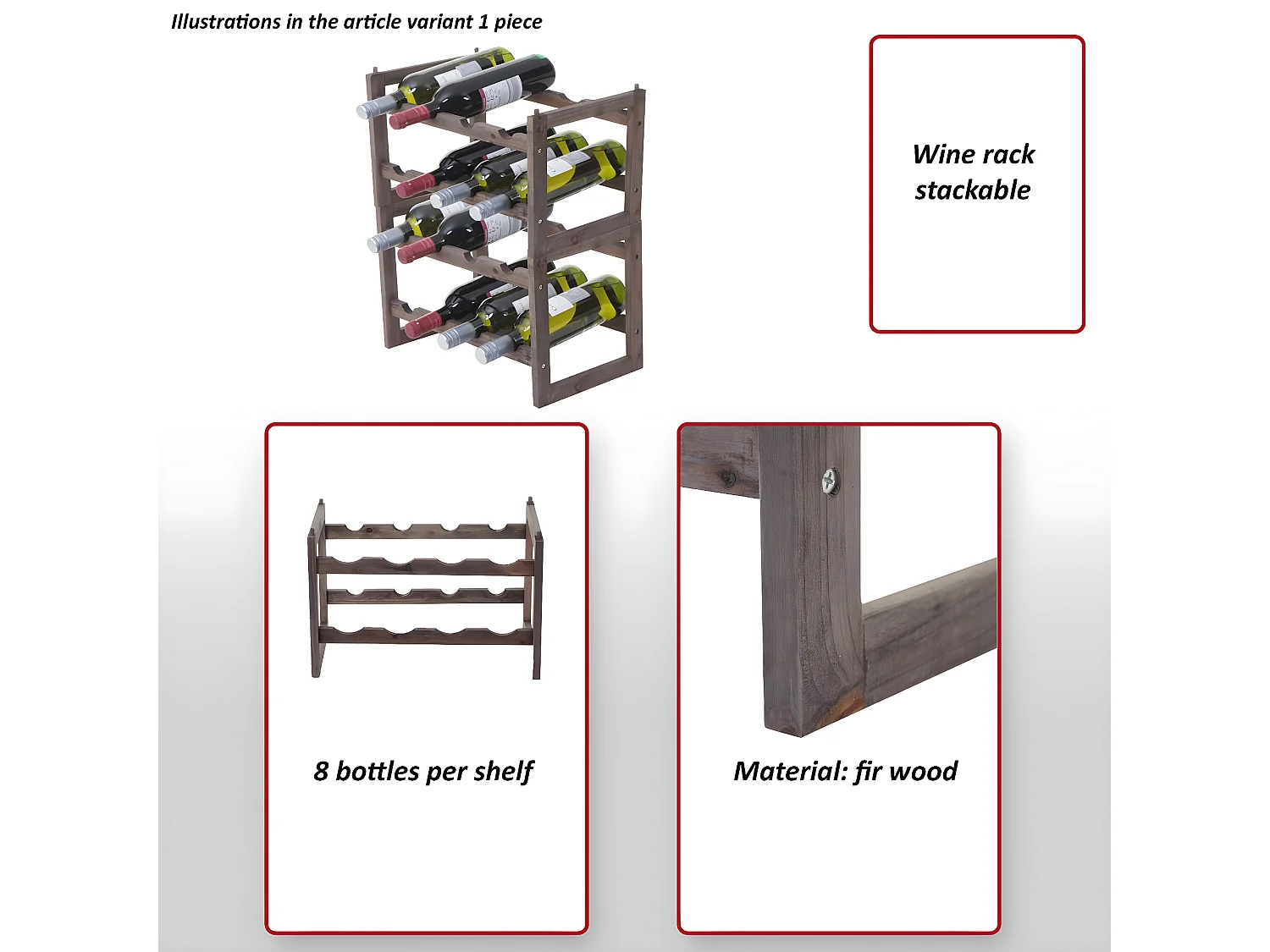 Casier à vin MCW-B58,  1 pièce