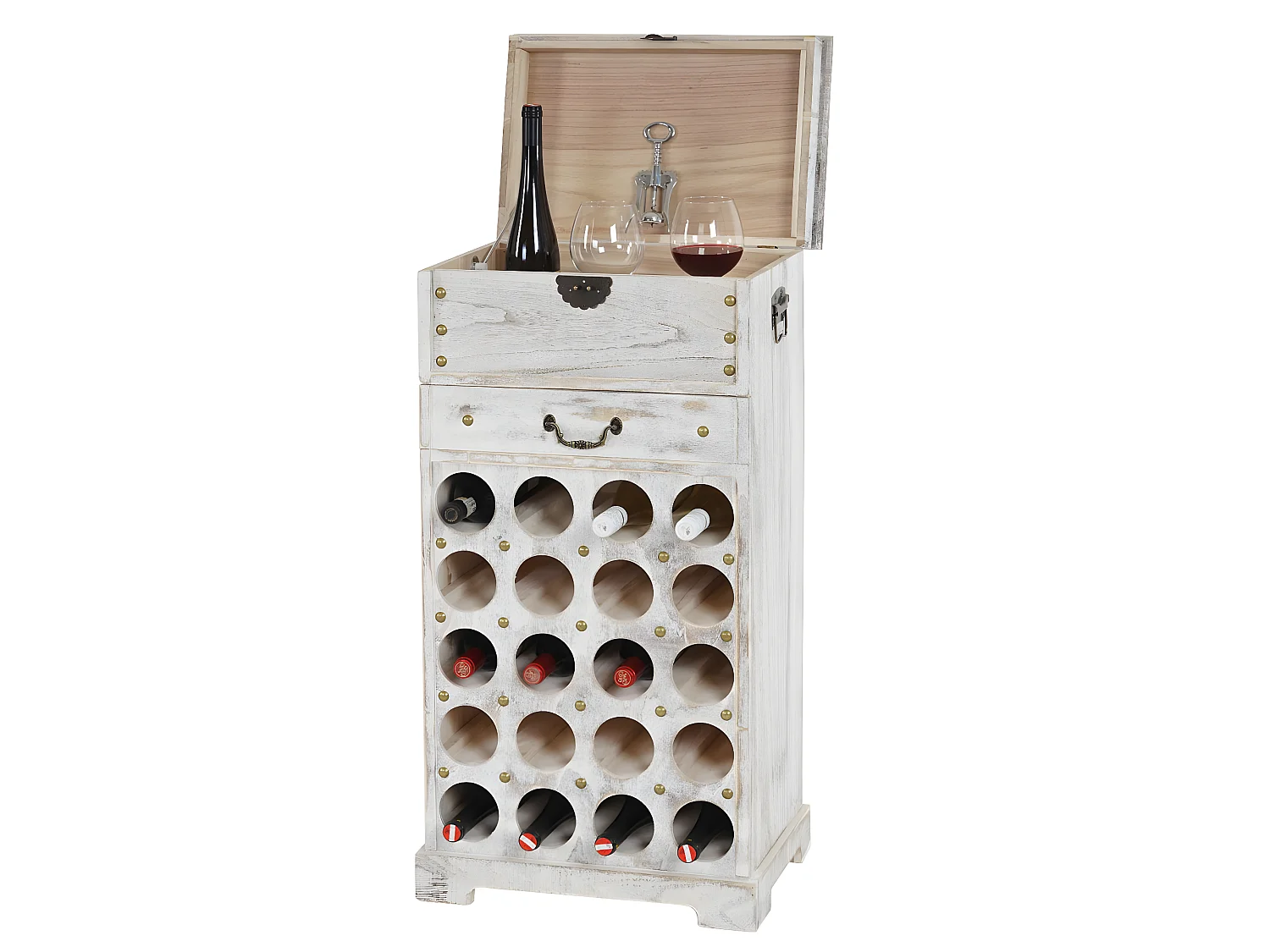 Estante para vinhos Torre H323,  branco